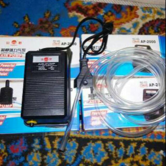 Paket Mesin gelembung aquarium 1 lubang / Paket Aerator 1 lubang / Pompa udara / air pump