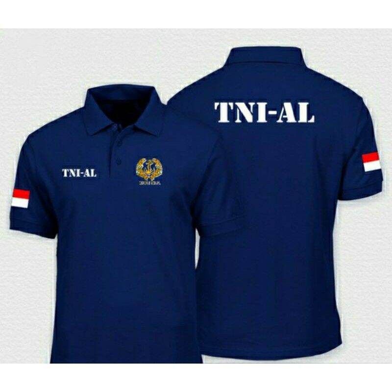 Kaos kerah bordir tni al