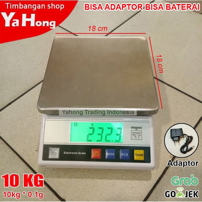 Timbangan Digital Portable Meja Dapur Makanan Bumbu Paket 10kg 0.1g