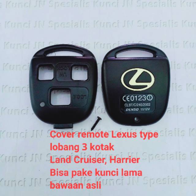 Cover remote Toyota Lexus Land Cruiser,Harrier ,lobang 3 type kotak