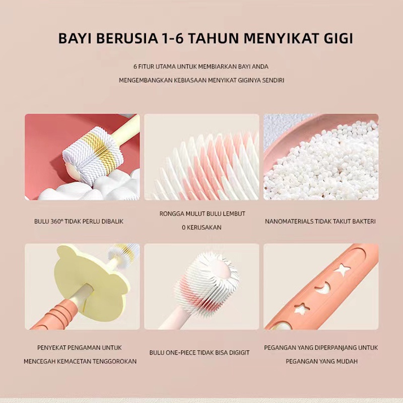 360 Baby Toothbrush / Sikat Gigi Anak Premium / Sikat Gigi 360 / Nano Toothbrush