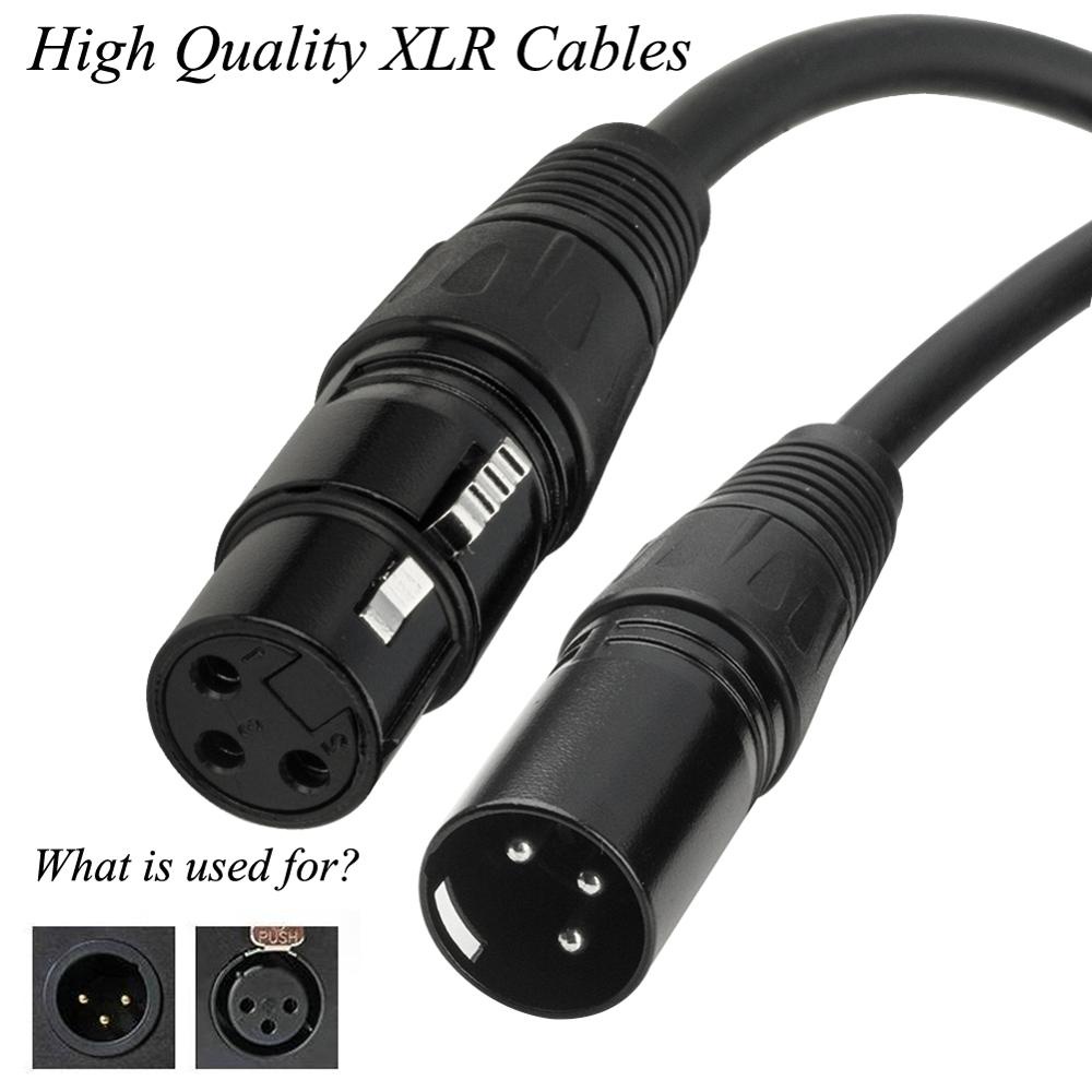 Kabel XLR M/F OFC Microphone Karaoke 3m - Hitam