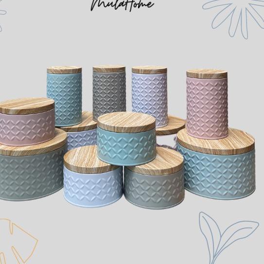 『 Puncak [11.11]  』 POTTEN Canister Toples Kaleng Hampers Teh Kopi Gula Bumbu Serbaguna "