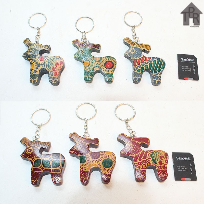 Kayu Batik | Gantungan Kunci Karakter / Gantungan Kunci Wayang - OBRAL 3PCS