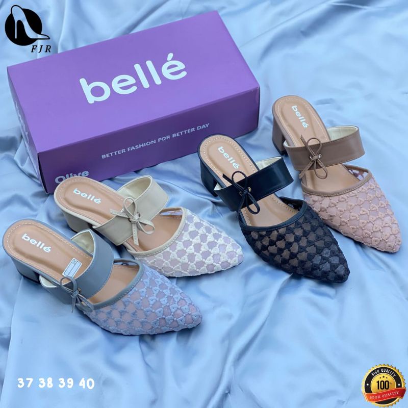 SLOP MULES BELLE BY FJR, REALPICTURE, GOOD QUALITY, FREE BOX