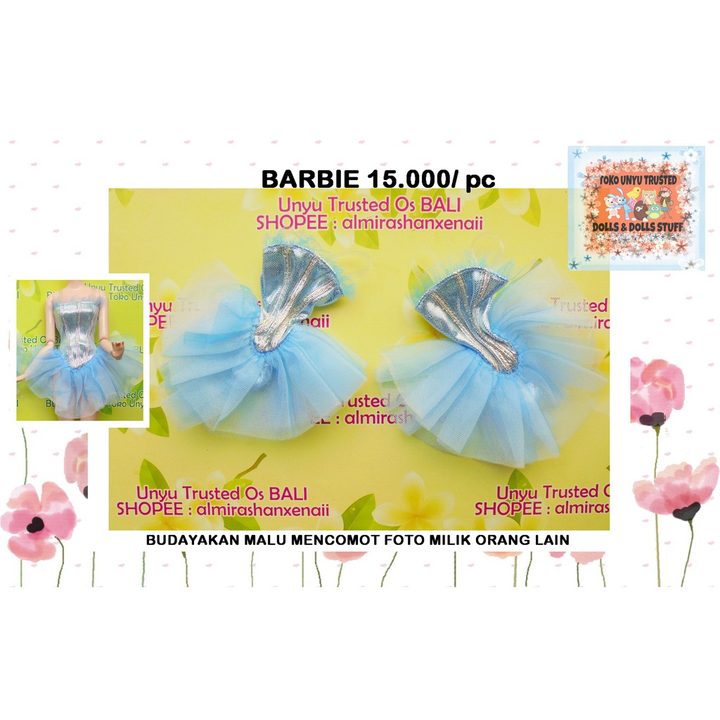 (B.A.J.U) Boneka Barbie Mattel / Barbie / Barbie Doll/ Disney Princess/ Blythe (ORIGINAL) - BIRU D08