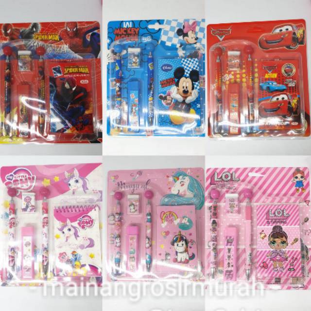 

Stationery set 1099/paket alat tulis set souvenir ultah/satu set alat tulis