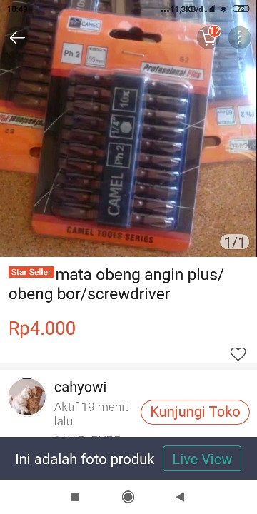 Mata Obeng Angin Plus/obeng Bor/screwdriver