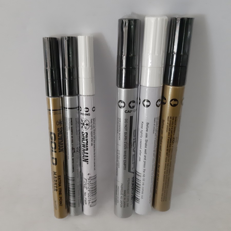 

Permanent Marker Snowman Gold, Silver, White