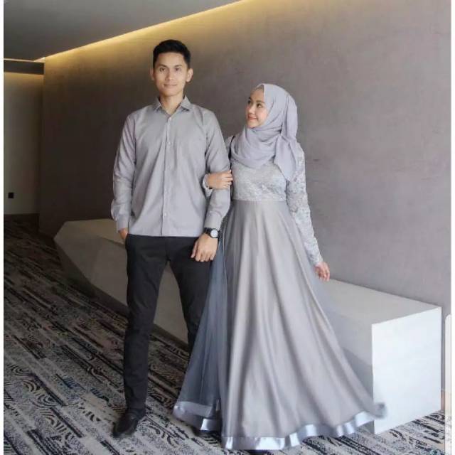 BAJU COUPLE / AGODA COUPLE / BAJU PESTA / DRESS BRUKAT tersedia ukuran kecil hingga super jumbo