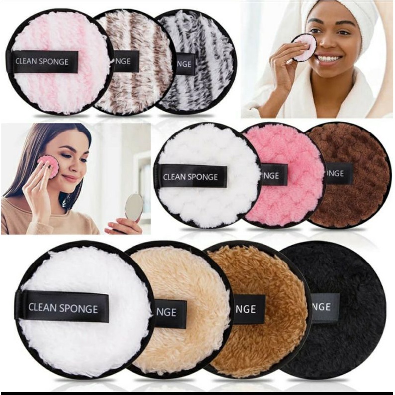 SPONGE CUCI MUKA PEMBERSIH MAKEUP | Makeup Removal Clean Sponge Puff Face Cleansing Puff Make up Remover  Cotton Pads