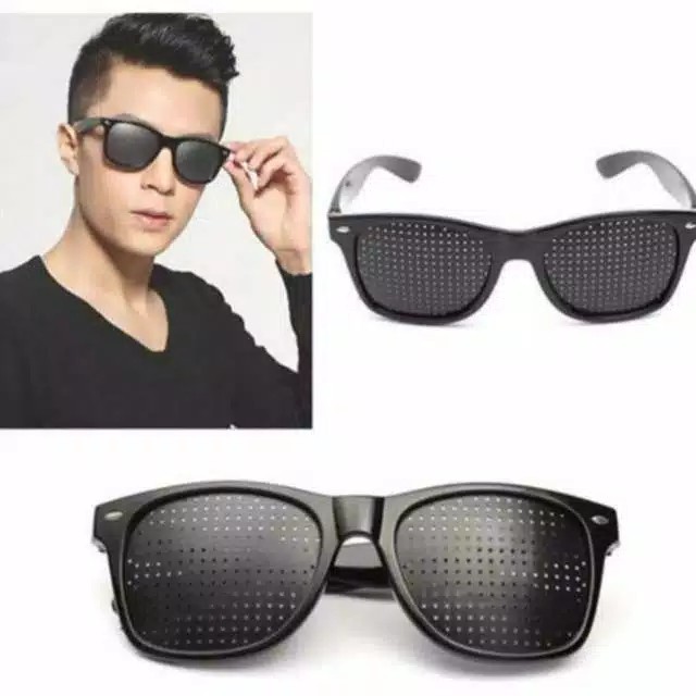 GL Kacamata terapi minus silinder pinhole glasses kesehatan