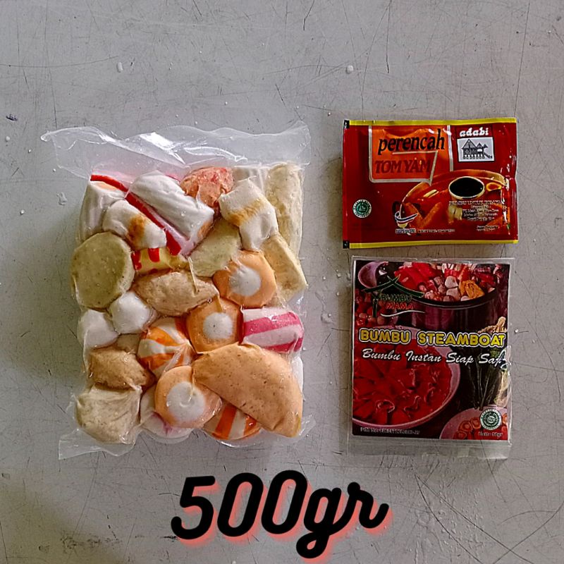 

Mix seafood 500gr | steamboat | tomyam
