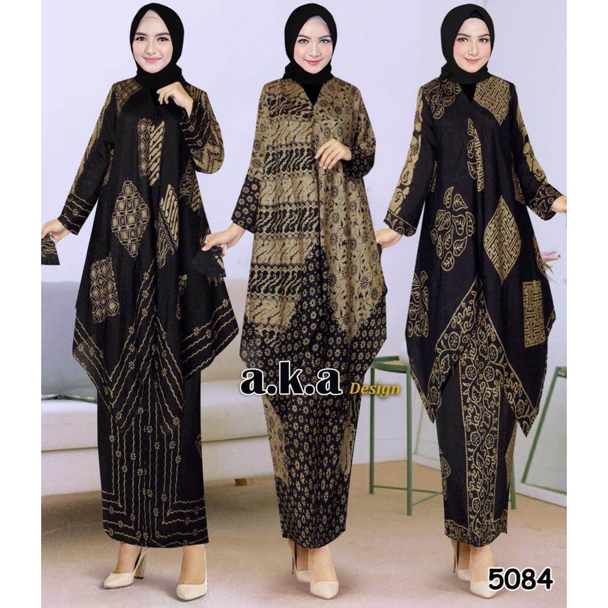(COD) GAMIS BATIK ORIGINAL A.K.A DESIGN BATIK SOLO BATIK PEKALONGAN BAJU MEWAH BAJU ELEGAN REMPEL CE