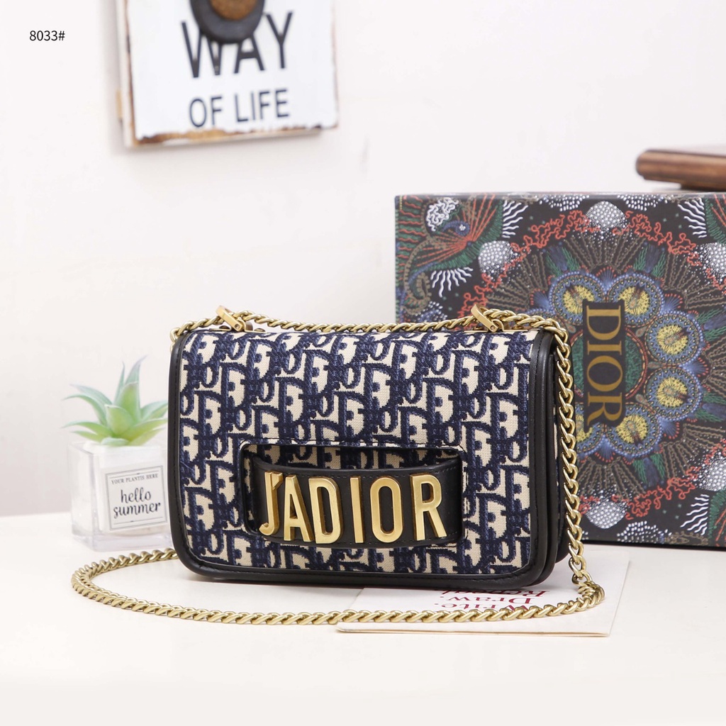 D Small Flap Bag #8033 Canvas