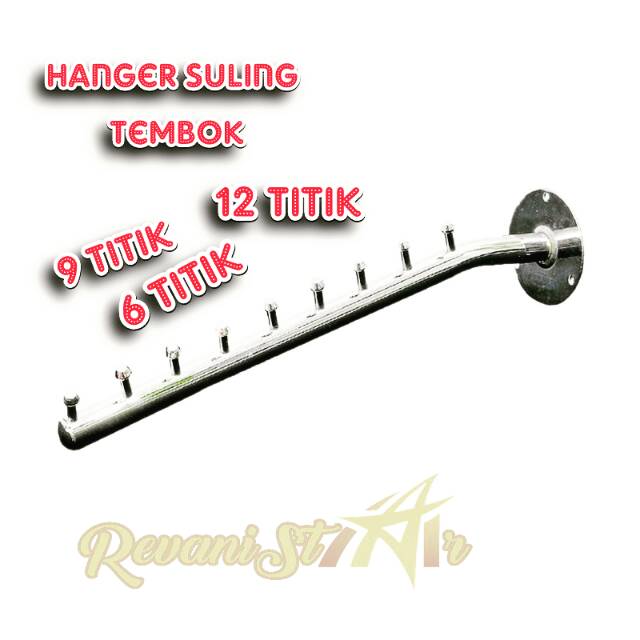 Hanger Suling seruling cantolan hanger baju tempel dinding