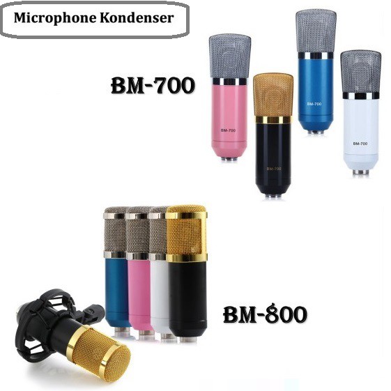 Microphone Mikrofon Kondenser BM-800 Studio dengan Shock Proof Mount