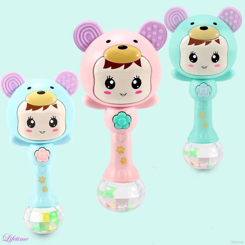 MAINAN ANAK Tongkat Rattle Musik Lampu Anak dengan Lampu dan Suara Lagu + BUBBLE FREE