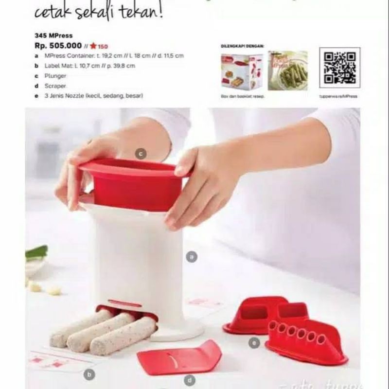 mpress tupperware- alat pencetak kue