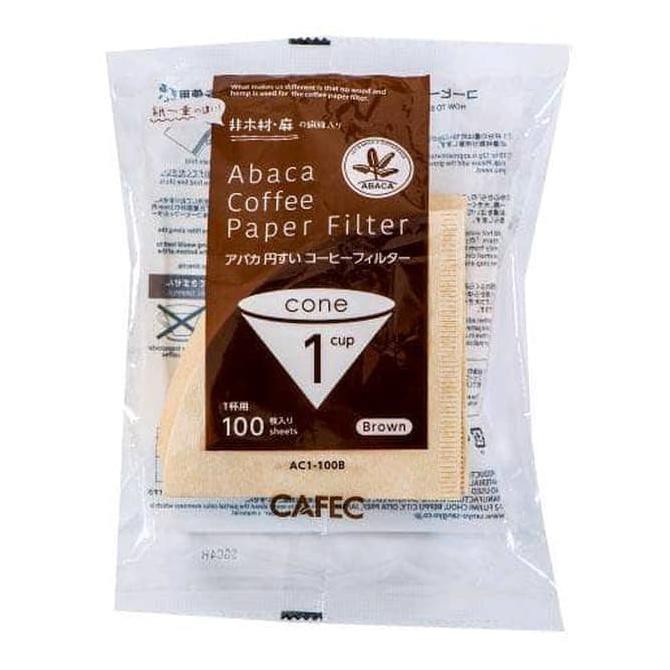 

CAFEC Abaca AC1-100B V60-01 coffee filter saringan kopi 100P Brown