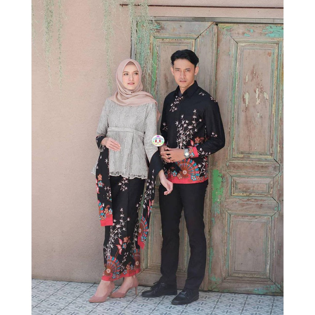 Kebaya Couple Modern Wisuda - Brukat Kondangan Brukat Couple Dress