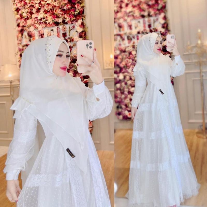 GAMIS SYAR'I POLKA ORIGINAL SHELLASAUKIA