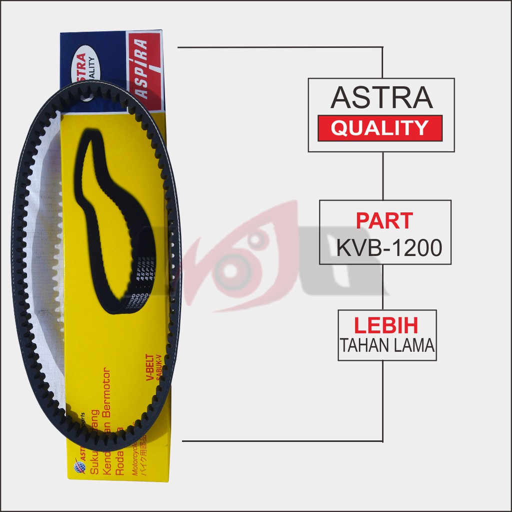 Vbelt Aspira Vario Lama Carbu Spin Vanbelt Honda Timing belt KVB Astra