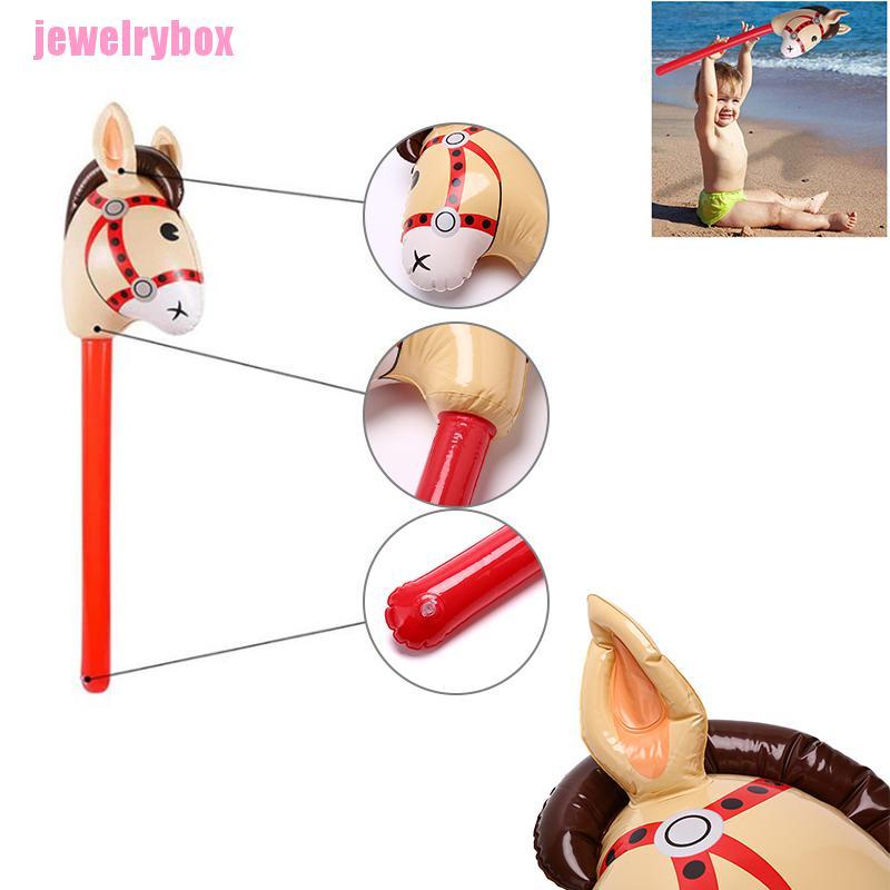 JXbaby Inflatable Horse Heads Cowgirl Stick Outdoor Educational Children Kid Gifts Toys