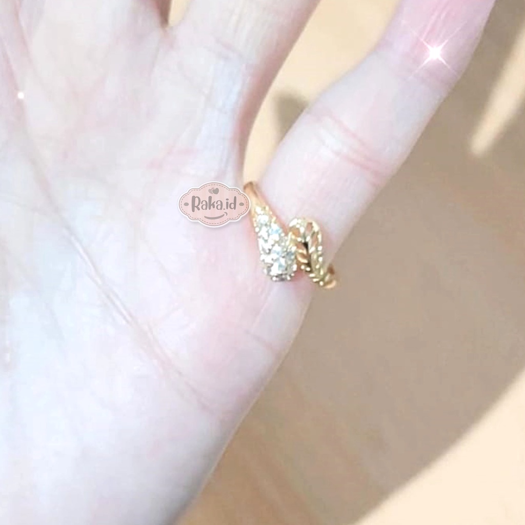 Cincin Anak Motif Daun Mas Gold Perhiasan Anak 916
