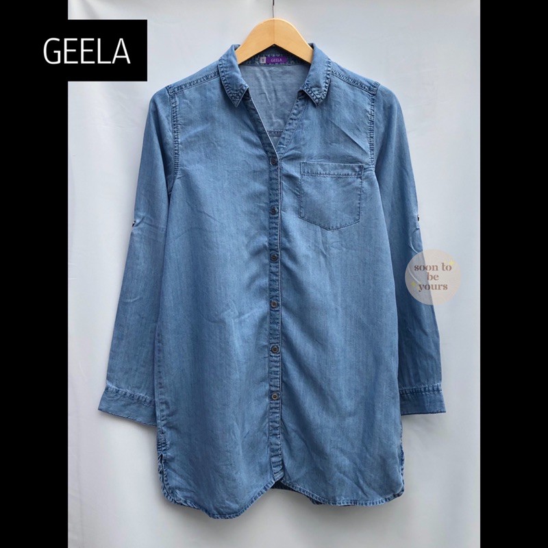 PRELOVED GEELA Denim Shirt Kemeja Jeans Matahari