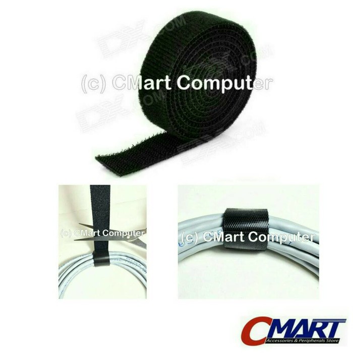 Velcro Cable ties 1 meter Pengikat kabel tis tie meteran - ACC-CC-915