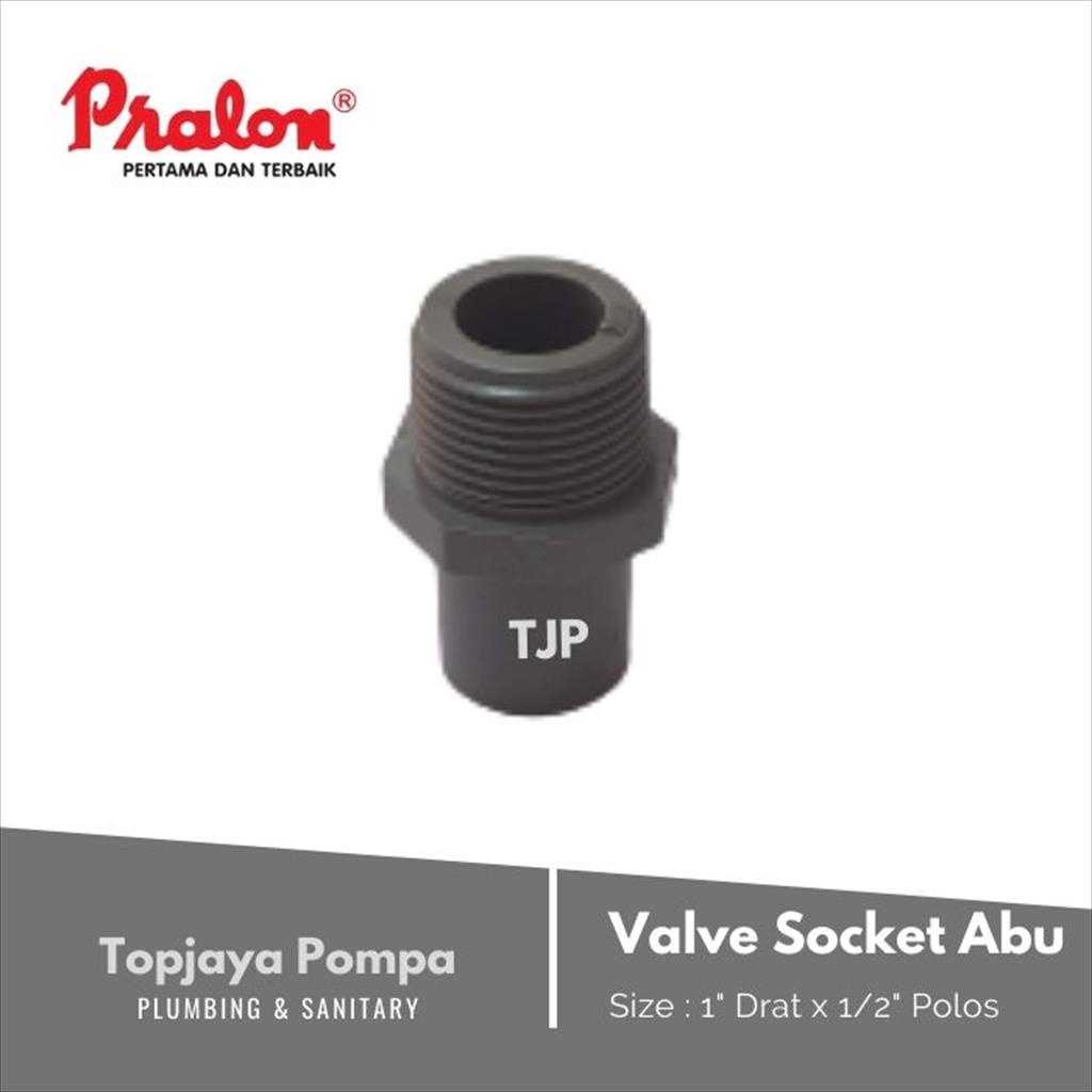 VALVE SOCKET PVC AW PRALON  1 x 1/2&quot;