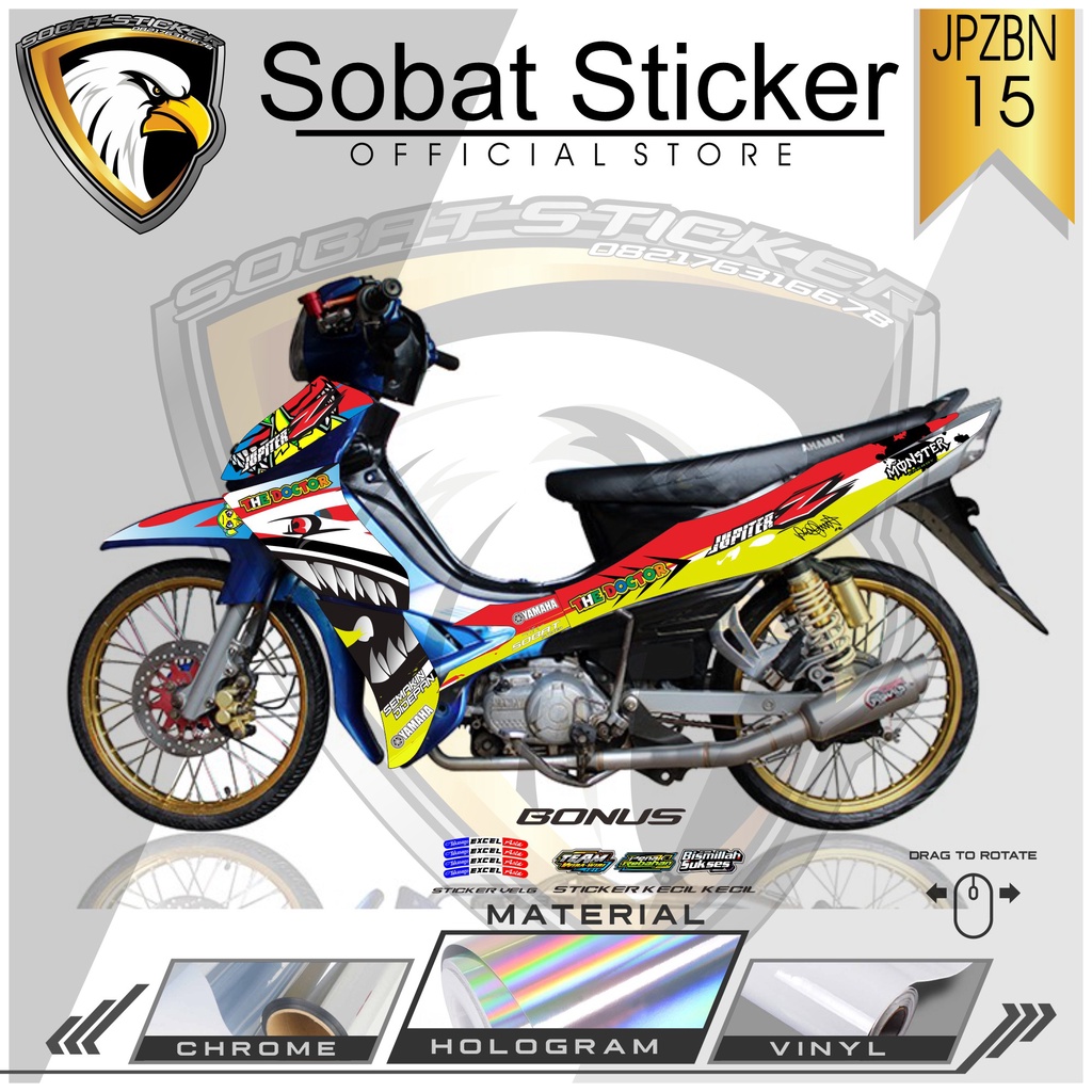 STRIPING JUPITER Z BURHAN - STRIPING HOLOGRAM YAMAHA JUPITER Z BURHAN 2006-2009 THE DOCTOR