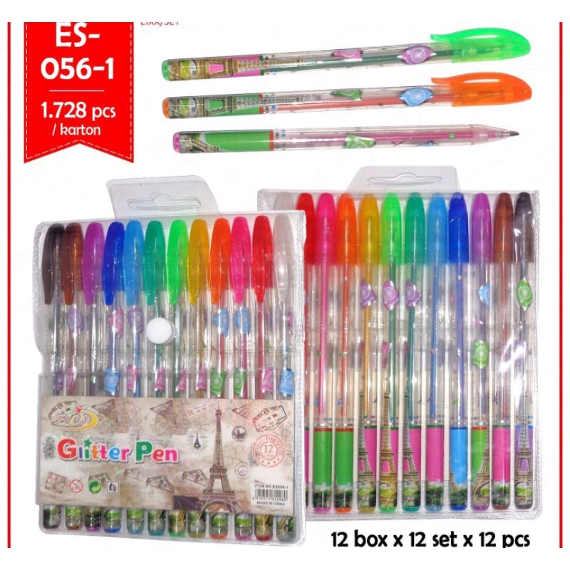 

Esco Pen 12 Warna Glitter/Per Set