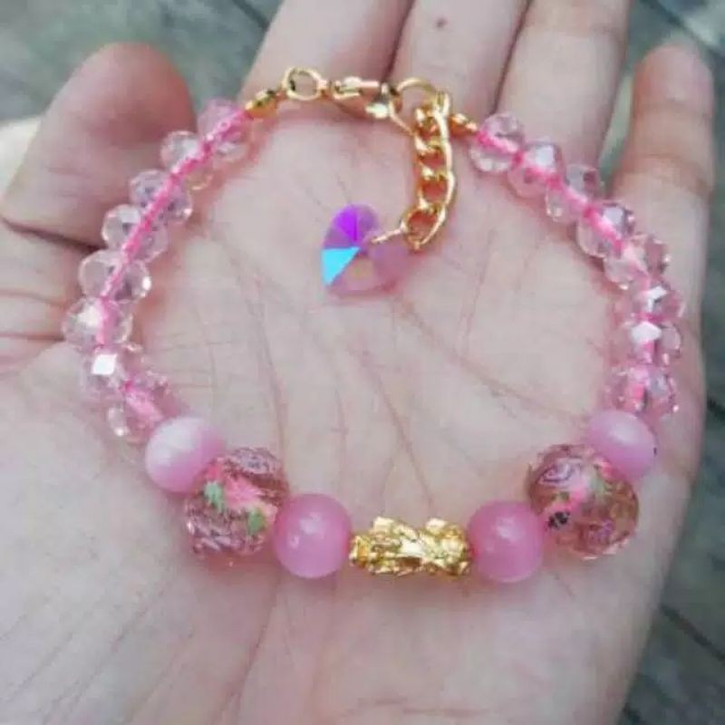 GELANG KRISTAL EMAS NAGA HONGKONG 24 KARAT