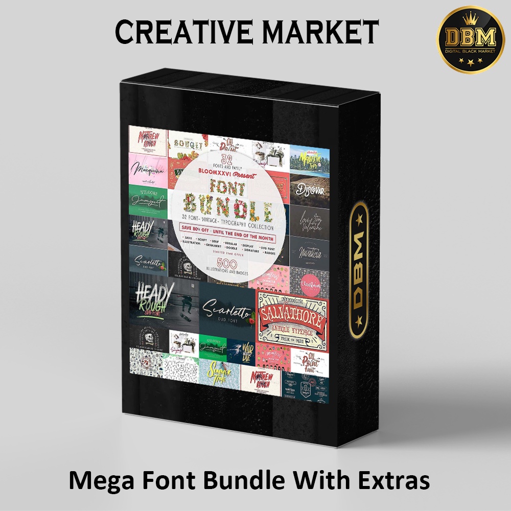 Mega Font Bundle With Extras