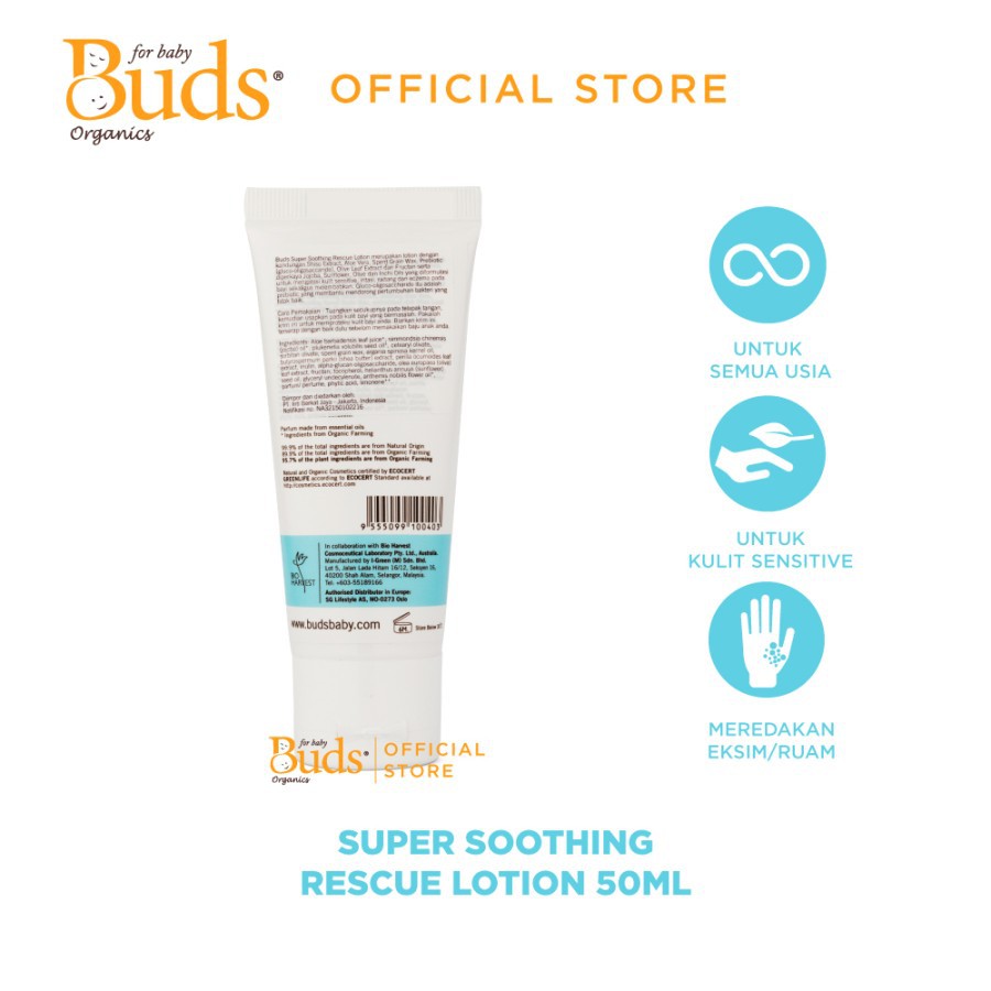 Makassar ! Buds Organics Super Soothing Rescue Lotion 50 ml