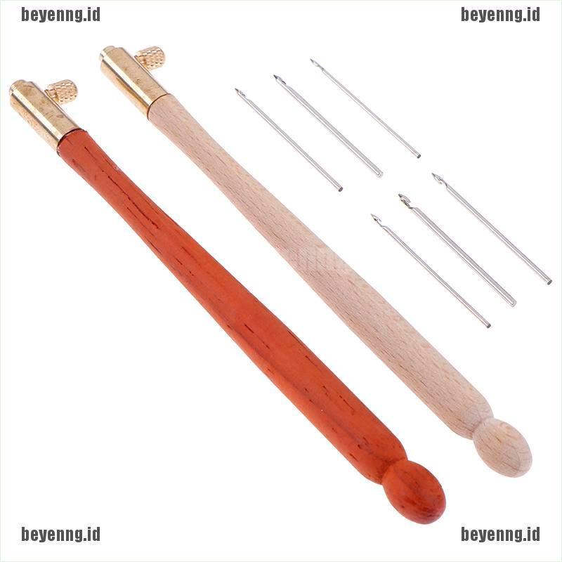 BEY French Embroidery Needles Hook with 3 Needles Bead Glitter Bead Embroidery Tool