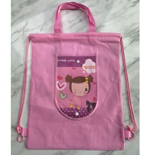 

Tas Serut Ransel / Drawstring Bag - Spunbond Tas Kain Tali Goodie Bag/Tas Kantong Belanja