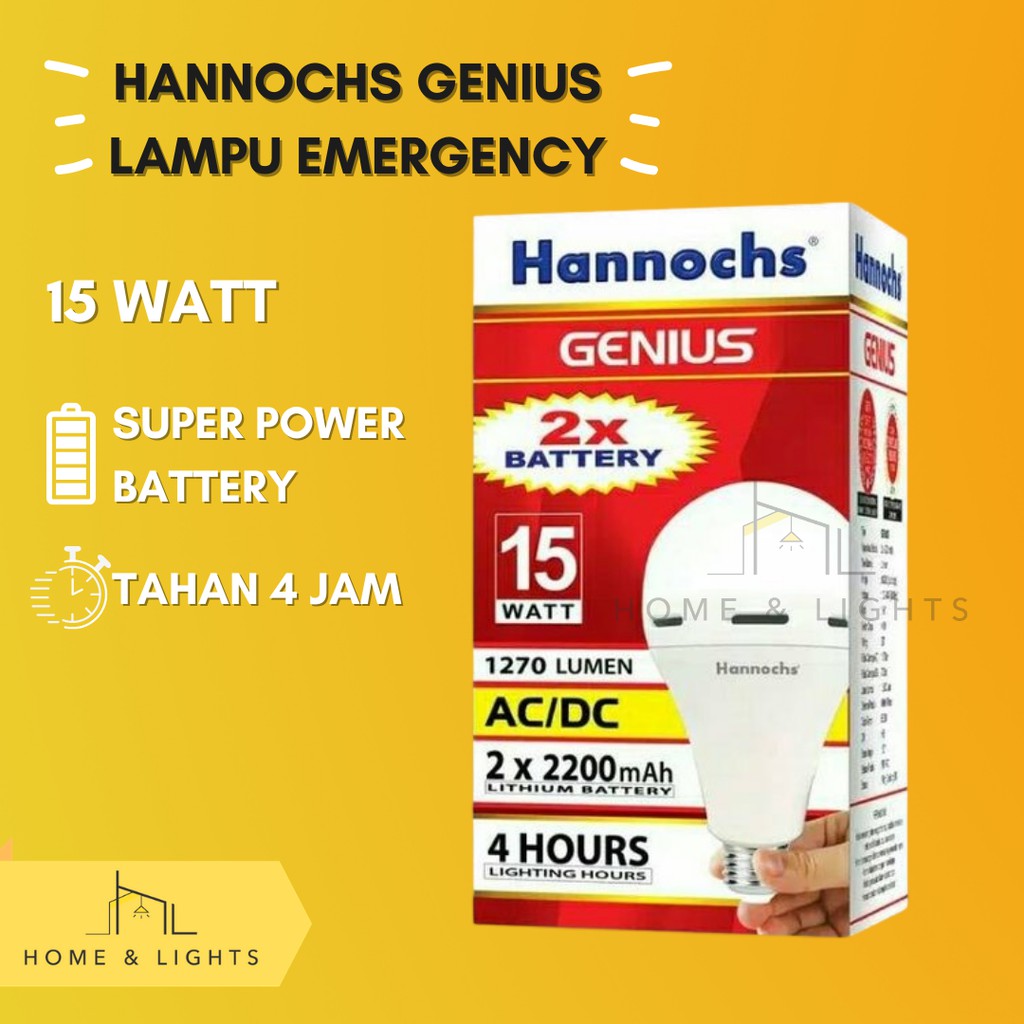 Lampu LED Hannochs Genius / Lampu Emergency 6W 8W 10W 12W 15W