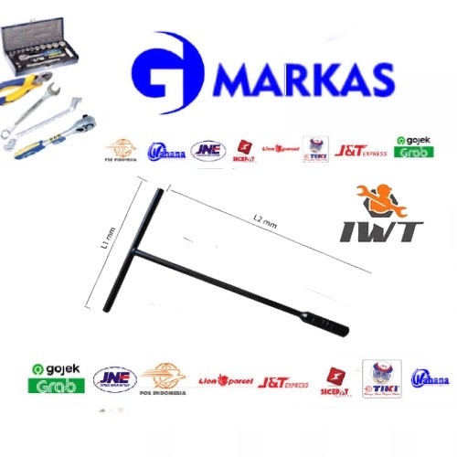 Kunci Shock T / Kunci Sok T 11mm 12mm 13mm IWT - 13mm