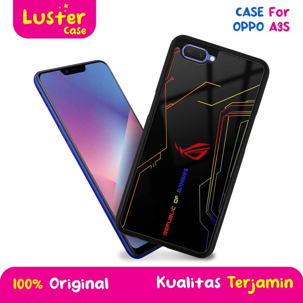 Case OPPO A3S - Casing OPPO A3S Terbaru  [ ROG ] Silikon Hp - Soft Case Glossy - Case Mewah - Cassin
