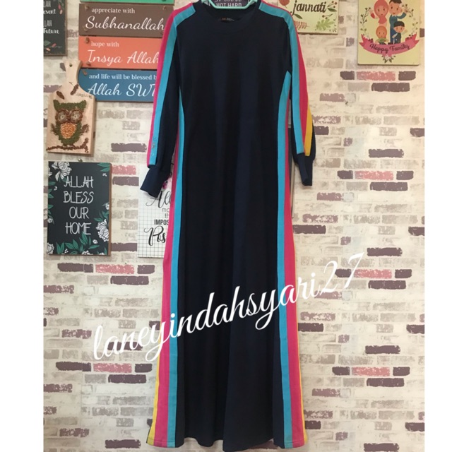 Preloved Dress Navy Sisesa Mulus