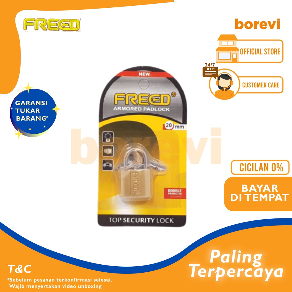 GEMBOK TAS / KOPER / GEMBOK KECIL 20MM FREED