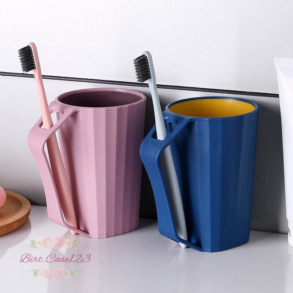 RT54 GELAS CANGKIR MUG KUMUR TEMPAT SIKAT GIGI PASTA GIGI ODOL KAMAR MANDI  DENGAN PEGANGAN BC6101