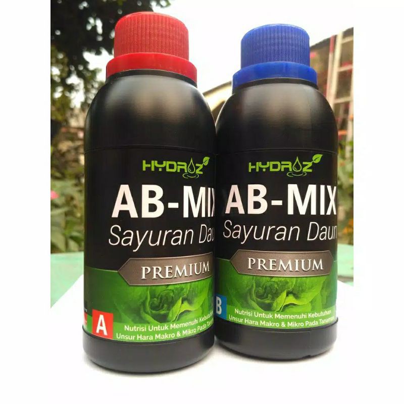 nutrisi ab mix cair hidroponik sayuran daun premium 250 ml