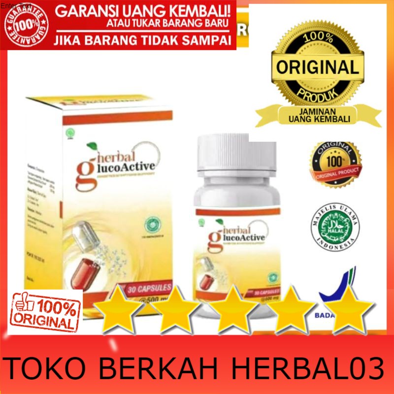 100% ASLI Glucoactive Original Obat Diabetes Asli Herbal Aman Gluconormix
