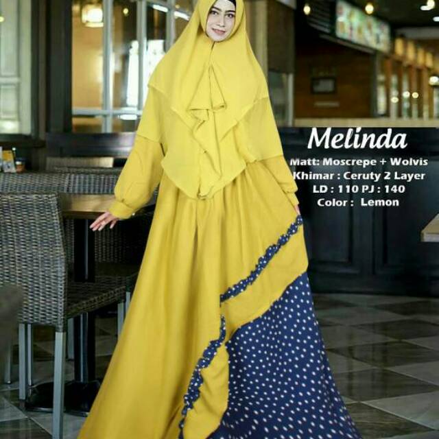 ALYA GAMIS SYARI MELINDA HIJAB DRESS MUSLIM FASHION