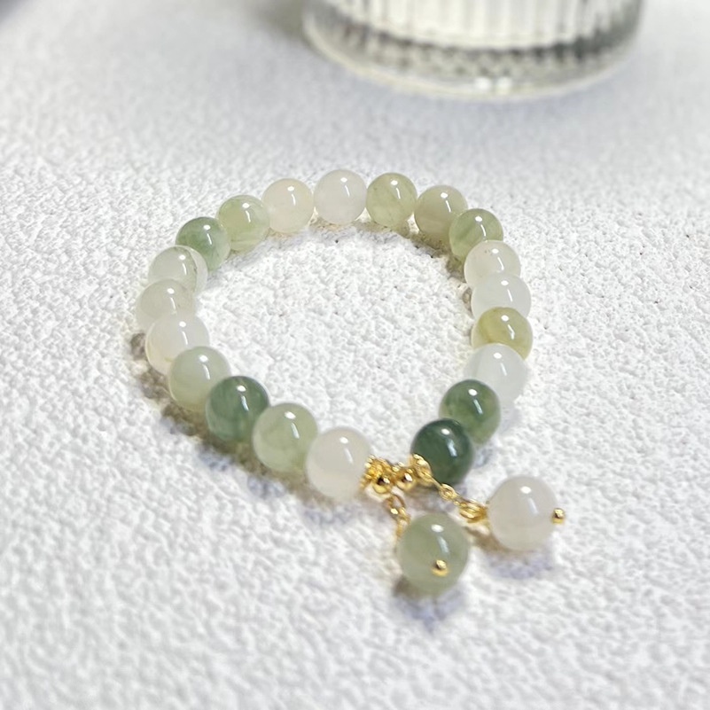 Gelang Tangan Manik-Manik Batu Jade Hetian Natural Untuk Wanita ACKER