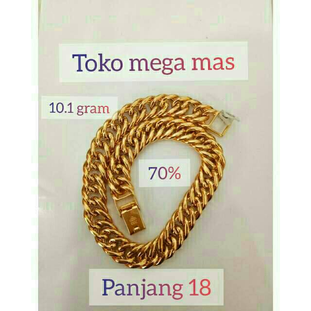 Gelang UBS700 emas asli model papan